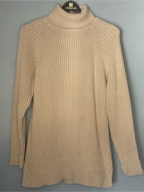 Vintage Rino Rossi Exclusive Cable Knit Tan Sweater ~ Size L